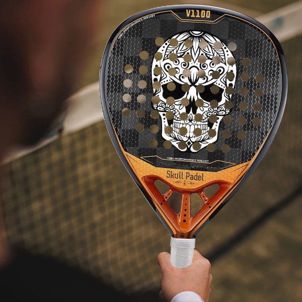 Ракетка Skull Padel V1100 Black Cooper 24K