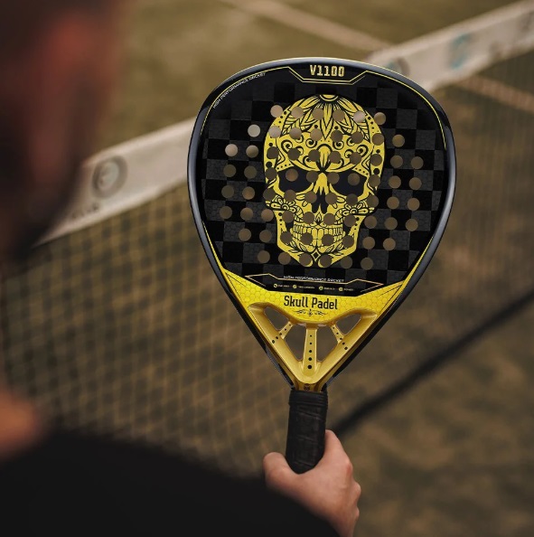 Ракетка Skull Padel V1100 Black Gold 24K