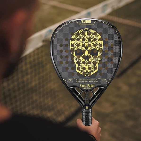 Ракетка Skull Padel V1000 Black Gold Skull 18K
