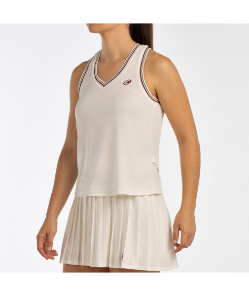 Майка женская Bullpadel AZA (молочный белый)